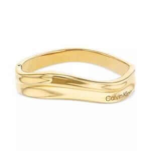 Stainless Steel Logo Structural Bangle Bracelet